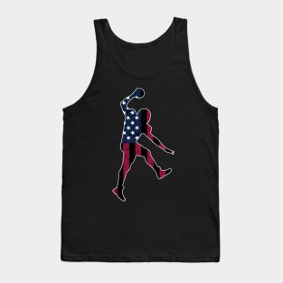 American Football Player USA Flag Gift Tank Top